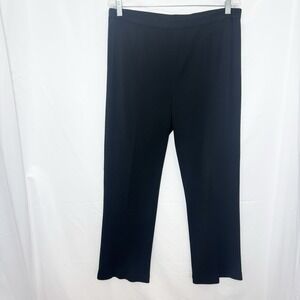 Ming Wang Knit Pull-On Cropped Pants 26" Black  XL Capsule Wardrobe Quiet Luxury